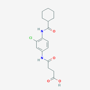 molecular formula C17H21ClN2O4 B4221243 4-[3-Chloro-4-(cyclohexanecarbonylamino)anilino]-4-oxobutanoic acid 