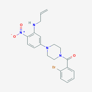 molecular formula C20H21BrN4O3 B4221264 N-allyl-5-[4-(2-bromobenzoyl)-1-piperazinyl]-2-nitroaniline 