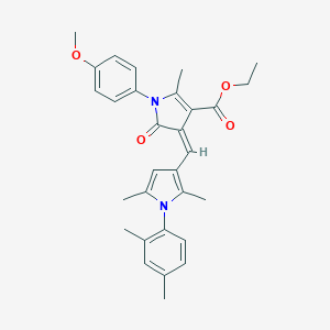 ethyl (4Z)-4-{[1-(2,4-dimethylphenyl)-2,5-dimethyl-1H-pyrrol-3-yl]methylidene}-1-(4-methoxyphenyl)-2-methyl-5-oxo-4,5-dihydro-1H-pyrrole-3-carboxylate