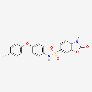 N-[4-(4-chlorophenoxy)phenyl]-3-methyl-2-oxo-2,3-dihydro-1,3-benzoxazole-6-sulfonamide