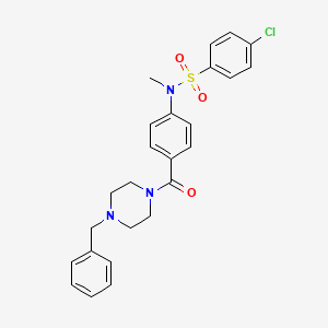 N-{4-[(4-benzyl-1-piperazinyl)carbonyl]phenyl}-4-chloro-N-methylbenzenesulfonamide