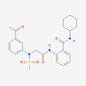 2-{[N-(3-acetylphenyl)-N-(methylsulfonyl)glycyl]amino}-N-cyclohexylbenzamide