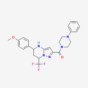 5-(4-methoxyphenyl)-2-[(4-phenyl-1-piperazinyl)carbonyl]-7-(trifluoromethyl)-4,5,6,7-tetrahydropyrazolo[1,5-a]pyrimidine