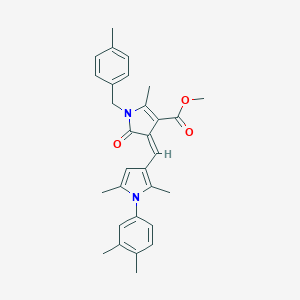 molecular formula C30H32N2O3 B422137 methyl (4Z)-4-{[1-(3,4-dimethylphenyl)-2,5-dimethyl-1H-pyrrol-3-yl]methylidene}-2-methyl-1-(4-methylbenzyl)-5-oxo-4,5-dihydro-1H-pyrrole-3-carboxylate 