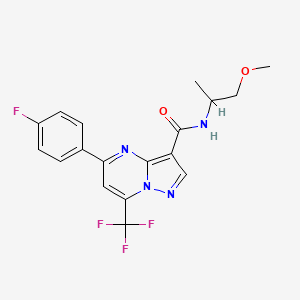 5-(4-fluorophenyl)-N-(2-methoxy-1-methylethyl)-7-(trifluoromethyl)pyrazolo[1,5-a]pyrimidine-3-carboxamide