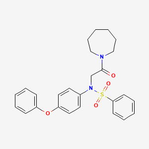 N-[2-(1-azepanyl)-2-oxoethyl]-N-(4-phenoxyphenyl)benzenesulfonamide