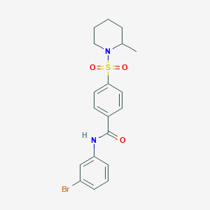 molecular formula C19H21BrN2O3S B422139 N-(3-bromophenyl)-4-[(2-methylpiperidin-1-yl)sulfonyl]benzamide 