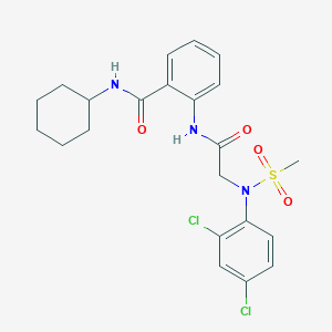 N-cyclohexyl-2-{[N-(2,4-dichlorophenyl)-N-(methylsulfonyl)glycyl]amino}benzamide