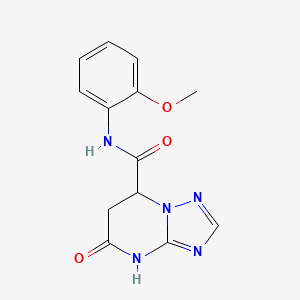 molecular formula C13H13N5O3 B4221414 N-(2-methoxyphenyl)-5-oxo-4,5,6,7-tetrahydro[1,2,4]triazolo[1,5-a]pyrimidine-7-carboxamide 