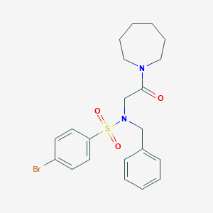 molecular formula C21H25BrN2O3S B422142 N-[2-(azepan-1-yl)-2-oxoethyl]-N-benzyl-4-bromobenzenesulfonamide 