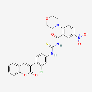 molecular formula C27H21ClN4O6S B4221429 N-({[3-chloro-4-(2-oxo-2H-chromen-3-yl)phenyl]amino}carbonothioyl)-2-(4-morpholinyl)-5-nitrobenzamide 