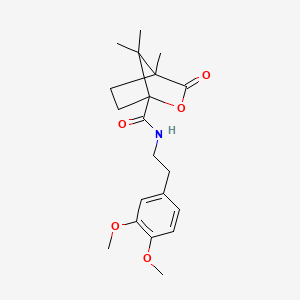 N-[2-(3,4-dimethoxyphenyl)ethyl]-4,7,7-trimethyl-3-oxo-2-oxabicyclo[2.2.1]heptane-1-carboxamide