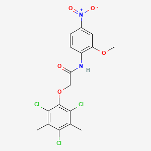 molecular formula C17H15Cl3N2O5 B4221437 N-(2-methoxy-4-nitrophenyl)-2-(2,4,6-trichloro-3,5-dimethylphenoxy)acetamide 