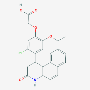 2-[5-chloro-2-ethoxy-4-(3-oxo-2,4-dihydro-1H-benzo[f]quinolin-1-yl)phenoxy]acetic acid