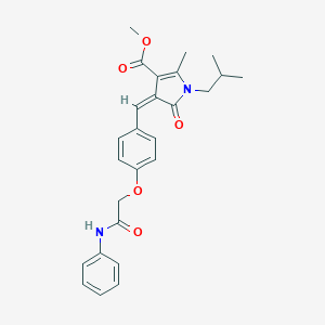 molecular formula C26H28N2O5 B422145 methyl 4-[4-(2-anilino-2-oxoethoxy)benzylidene]-1-isobutyl-2-methyl-5-oxo-4,5-dihydro-1H-pyrrole-3-carboxylate 
