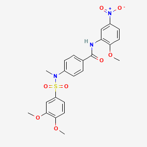 4-[[(3,4-dimethoxyphenyl)sulfonyl](methyl)amino]-N-(2-methoxy-5-nitrophenyl)benzamide