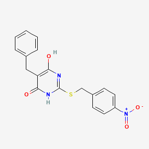 molecular formula C18H15N3O4S B4221453 5-benzyl-4-hydroxy-2-[(4-nitrophenyl)methylsulfanyl]-1H-pyrimidin-6-one 