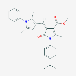molecular formula C29H30N2O3 B422146 methyl (4Z)-4-[(2,5-dimethyl-1-phenyl-1H-pyrrol-3-yl)methylidene]-2-methyl-5-oxo-1-[4-(propan-2-yl)phenyl]-4,5-dihydro-1H-pyrrole-3-carboxylate 