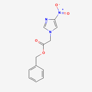 molecular formula C12H11N3O4 B4221463 Benzyl 2-(4-nitroimidazol-1-yl)acetate 