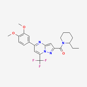 5-(3,4-dimethoxyphenyl)-2-[(2-ethyl-1-piperidinyl)carbonyl]-7-(trifluoromethyl)pyrazolo[1,5-a]pyrimidine