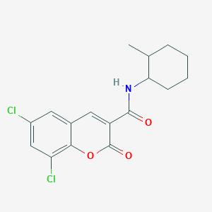 6,8-dichloro-N-(2-methylcyclohexyl)-2-oxochromene-3-carboxamide