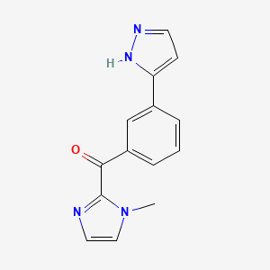 molecular formula C14H12N4O B4221500 (1-methyl-1H-imidazol-2-yl)[3-(1H-pyrazol-3-yl)phenyl]methanone 