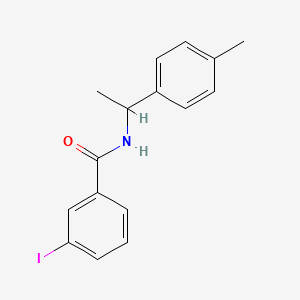 molecular formula C16H16INO B4221512 3-iodo-N-[1-(4-methylphenyl)ethyl]benzamide 