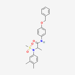 N~1~-[4-(benzyloxy)phenyl]-N~2~-(3,4-dimethylphenyl)-N~2~-(methylsulfonyl)alaninamide