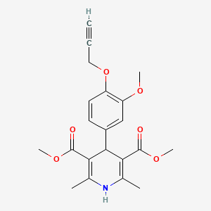 dimethyl 4-[3-methoxy-4-(2-propyn-1-yloxy)phenyl]-2,6-dimethyl-1,4-dihydro-3,5-pyridinedicarboxylate