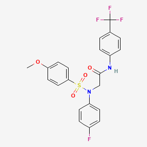 N~2~-(4-fluorophenyl)-N~2~-[(4-methoxyphenyl)sulfonyl]-N~1~-[4-(trifluoromethyl)phenyl]glycinamide