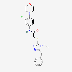 2-[(5-benzyl-4-ethyl-4H-1,2,4-triazol-3-yl)thio]-N-[3-chloro-4-(4-morpholinyl)phenyl]acetamide