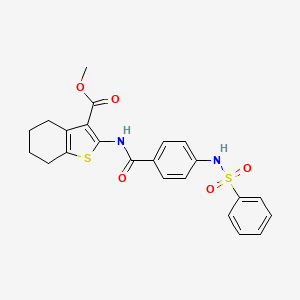 methyl 2-({4-[(phenylsulfonyl)amino]benzoyl}amino)-4,5,6,7-tetrahydro-1-benzothiophene-3-carboxylate