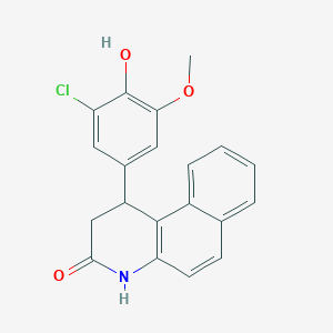 1-(3-chloro-4-hydroxy-5-methoxyphenyl)-2,4-dihydro-1H-benzo[f]quinolin-3-one