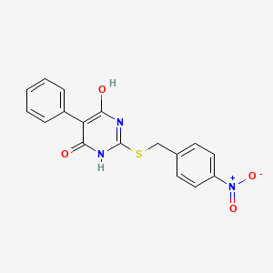 6-HYDROXY-2-[(4-NITROBENZYL)SULFANYL]-5-PHENYL-4(3H)-PYRIMIDINONE