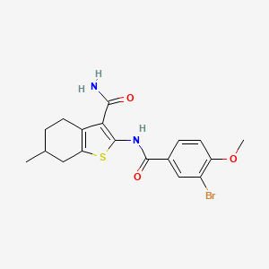 2-[(3-bromo-4-methoxybenzoyl)amino]-6-methyl-4,5,6,7-tetrahydro-1-benzothiophene-3-carboxamide