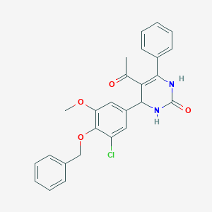 5-acetyl-4-[4-(benzyloxy)-3-chloro-5-methoxyphenyl]-6-phenyl-3,4-dihydro-2(1H)-pyrimidinone