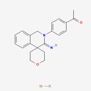 2-(4-acetylphenyl)-1,2,2',3',5',6'-hexahydro-3H-spiro[isoquinoline-4,4'-pyran]-3-iminium bromide