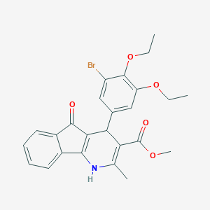 molecular formula C25H24BrNO5 B422173 methyl 4-(3-bromo-4,5-diethoxyphenyl)-2-methyl-5-oxo-4,5-dihydro-1H-indeno[1,2-b]pyridine-3-carboxylate 