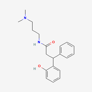 molecular formula C20H26N2O2 B4221762 N-[3-(dimethylamino)propyl]-3-(2-hydroxyphenyl)-3-phenylpropanamide 