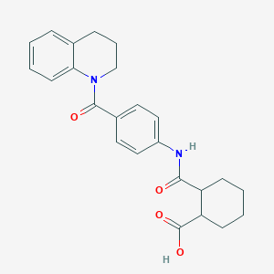 2-[[4-(3,4-dihydro-2H-quinoline-1-carbonyl)phenyl]carbamoyl]cyclohexane-1-carboxylic acid