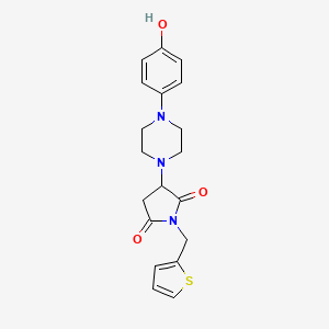 3-[4-(4-hydroxyphenyl)-1-piperazinyl]-1-(2-thienylmethyl)-2,5-pyrrolidinedione