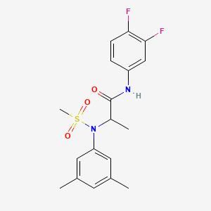 N~1~-(3,4-difluorophenyl)-N~2~-(3,5-dimethylphenyl)-N~2~-(methylsulfonyl)alaninamide