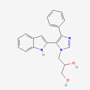 molecular formula C20H19N3O2 B4221845 3-[5-(1H-indol-2-yl)-4-phenyl-1H-imidazol-1-yl]propane-1,2-diol 