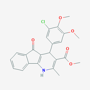 molecular formula C23H20ClNO5 B422185 methyl 4-(3-chloro-4,5-dimethoxyphenyl)-2-methyl-5-oxo-4,5-dihydro-1H-indeno[1,2-b]pyridine-3-carboxylate 