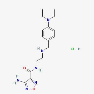 molecular formula C16H25ClN6O2 B4221853 4-amino-N-[2-[[4-(diethylamino)phenyl]methylamino]ethyl]-1,2,5-oxadiazole-3-carboxamide;hydrochloride 