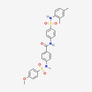 molecular formula C29H29N3O6S2 B4221857 N-(4-{[(2,4-dimethylphenyl)amino]sulfonyl}phenyl)-4-[[(4-methoxyphenyl)sulfonyl](methyl)amino]benzamide 