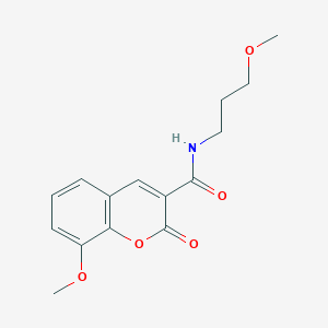 B422187 8-methoxy-N-(3-methoxypropyl)-2-oxo-2H-chromene-3-carboxamide CAS No. 364774-52-7