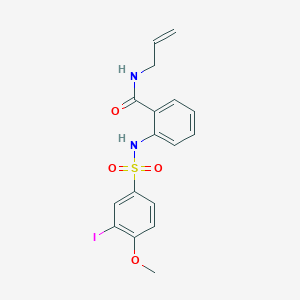 N-allyl-2-{[(3-iodo-4-methoxyphenyl)sulfonyl]amino}benzamide