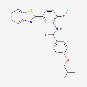 N-[5-(1,3-benzothiazol-2-yl)-2-methoxyphenyl]-4-(2-methylpropoxy)benzamide