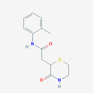 N-(2-methylphenyl)-2-(3-oxothiomorpholin-2-yl)acetamide